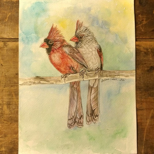 Cardinal Pair Giclee Print